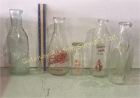 Glass Milk Jugs and Miniature Coke Bottle