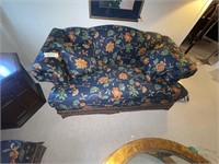 Allen White Co Floral Upholstered Love Seat 68"L