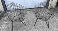Pair of Bertoia-Style Diamond Chairs