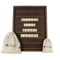 Stiles Letter Board Set  23.6x17.7  Walnut