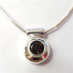 $100 Silver Smokey Quartz Necklace