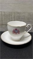 Grafton Ware Cup & Saucer Mayflower Curling Club H