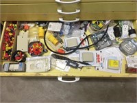 Drawer full of electrical parts