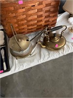 Brass Kettle and Kerosene Pot