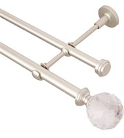 DOUBLE CURTAIN RODS 48X84 INCH DAMAGED
