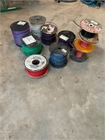 10 rolls of various sized wire