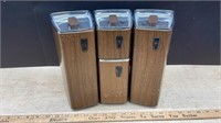 Vintage Metal Kitchen Canister Set