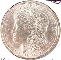 Coin 1892-O Morgan Silver Dollar Almost Unc.