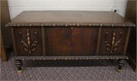Cedar chest on turned legs by The Honderich