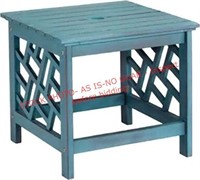 Four Seasons 18in Patio End Table, Blue