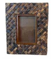 Mid- Century Woven Raffia 4x6'' PIcture Frames 2pk