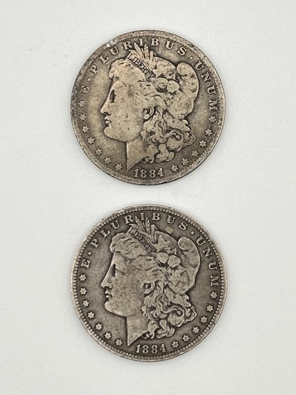 (2) 1884O Morgan Dollars