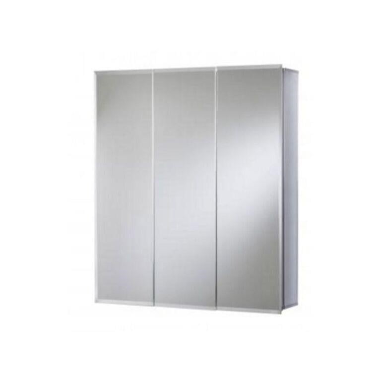 $654-Croydex Heacham Triple Door Tri-View Cabinet