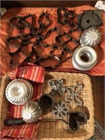 Vintage cookie cutters, candy and jello molds