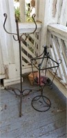 Wrought Iron Plant Stand and Lantern Stand