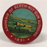 Vintage 1931 Beech Nut Gum Advertising Pinback