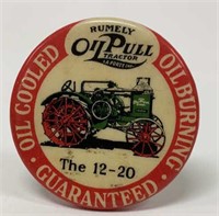 Vintage Rumely Oil Pull Tractor Advertising Pin