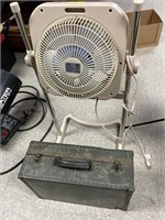 Suitcase and fan