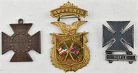 Three Historical Military & Confederacy Pins