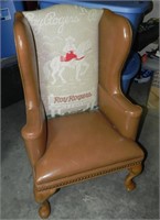 RARE! Leather Roy Rogers Wing Chair, Child Size