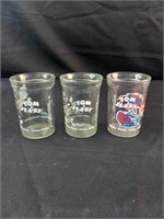 3 Welch's Tom and Jerry Drinking Glasses