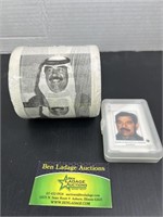 Saddam Husayn Toilet Paper Roll and Playing Card