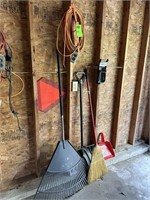 Extension Cord, Yard Rake & Snow Shovel