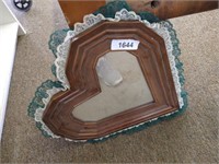 Wooden Heart Mirror