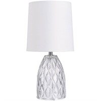 FM6610 Mini Glass Table Lamp with Shade 12.75