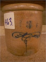 Macomb 3 Gal. Salt Glaze Crock w/ Dragonfly Design