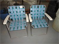 (2) Folding Patio Webstrap Chairs