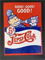 Pepsi-Cola 5 Cents Tin Sign