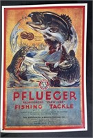 Pflueger Fishing Tackle Tin Sign