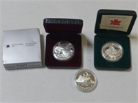 THREE 1987, 1996, 2003 PROOF SILVER $1 COINS