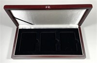Custom 3-Slab Wood Presentation Case Box