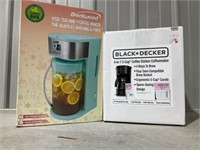 Brentwood iced tea and coffee maker, Black &