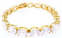 Crescent Jewellers Tennis Style Bracelet OvalCut S