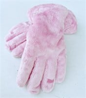 Alpine Swiss Pink Fuzzy Gloves