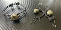 Vintage Bracelet and Earrings Set.