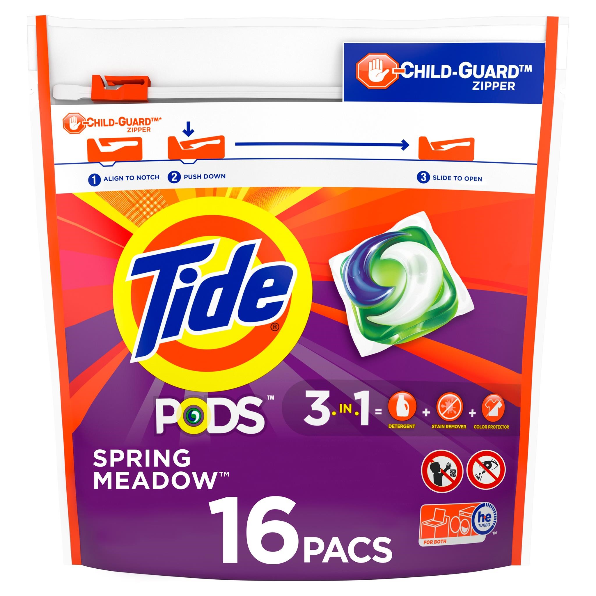 Tide PODS Liquid Laundry Detergent Pacs, Spring Me