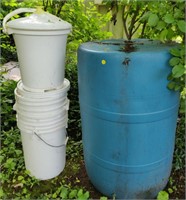 Rain Barrel & Buckets