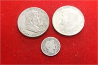 Lot of 3 90% Silver Coins