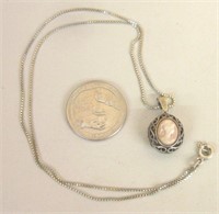 Sterling .925 Marked Cameo Locket