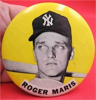 Vintage Large Roger Maris Button MLB Baseball 3"