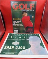 2001 Beckett Golf Magazine & Tiger Woods Poster++