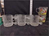 Flintstones Batman& GarField McDonalds Glass