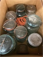 Canning Jars, Spice Jars, Burlap Sack