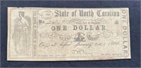1866 $1 North Carolina Bill