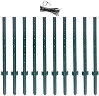Set of 10-LADECH 5' Metal Fence Post