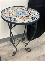 Beautiful mosaic concrete top patio table